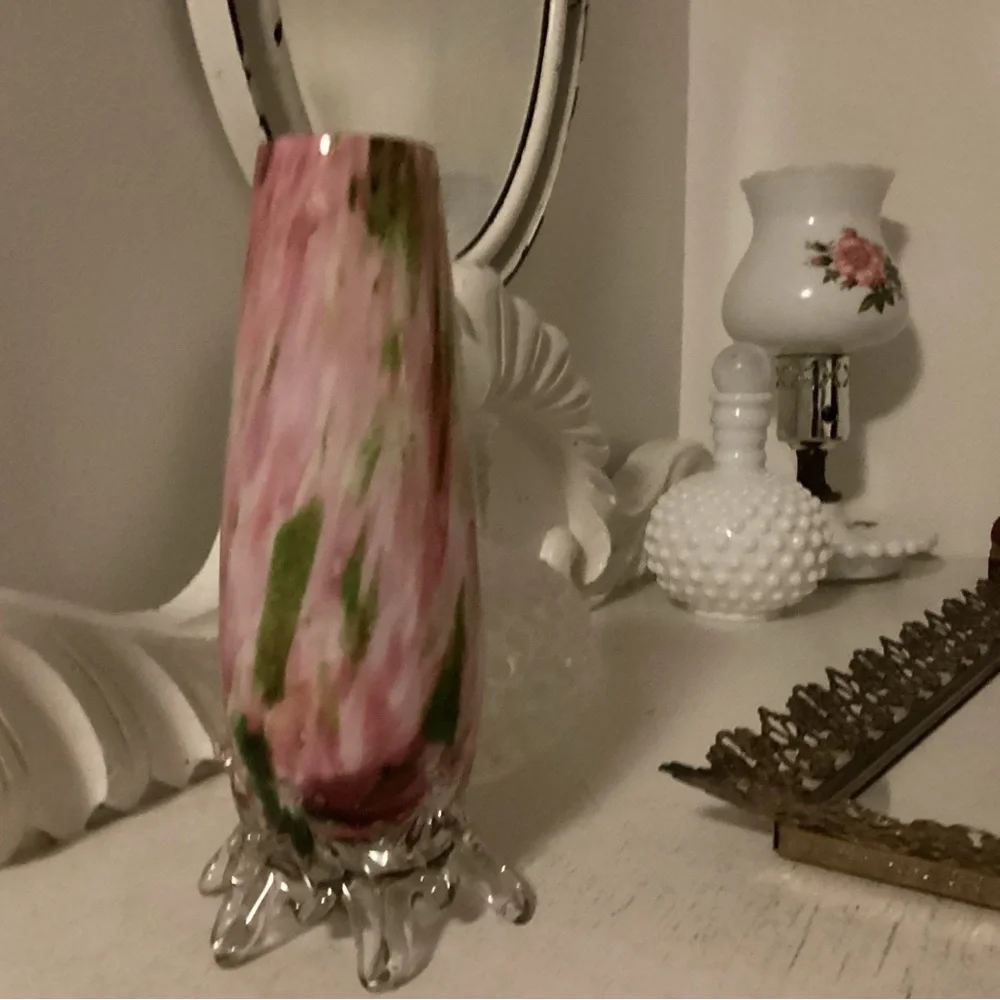 Vintage Tall Slender Fenton Glass Vase